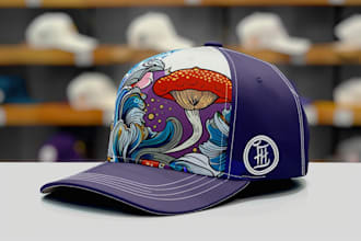 do custom cap design or hat design