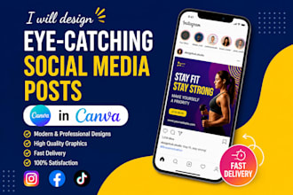 create modern social media post design in canva for brand