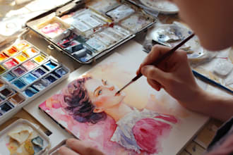 paint watercolor illustration and watercolor art