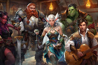 draw your dnd party art or dnd character art