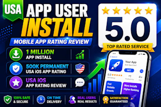 do mobile app marketing, 1000 USA app install