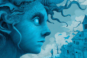 create illustration in semi surreal or airbrush style