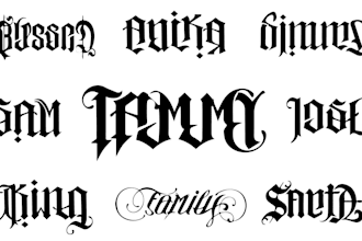 design a calligraphy letter flipping ambigram tattoo ambigram design