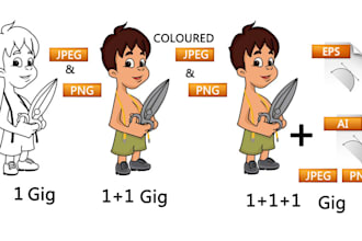 make simple illustration character