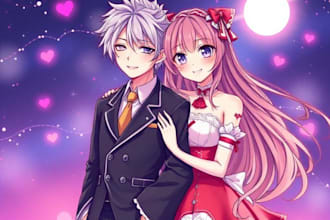 draw custom dakimakura vtuber, anime, fanart, waifu, husbando in anime style