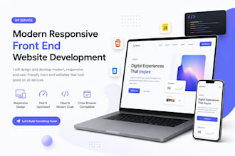 design and develop a modern responsive front end website