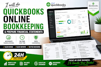 do quickbooks online bookkeeping and prepare financial statement profit and loss