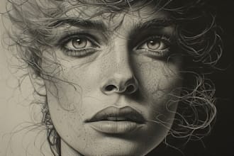 draw pencil or charcoal portrait drawings