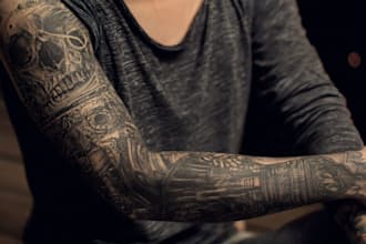 create unique tattoo, custom tattoo design, tattoo sleeve