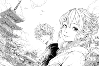 draw anime manga panels for your comic or webtoon