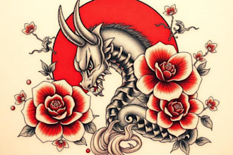 unique japanese tattoo design