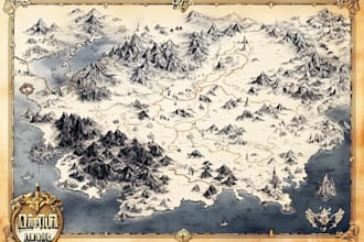 draw a 3d isometric or 3d realistic map illustration