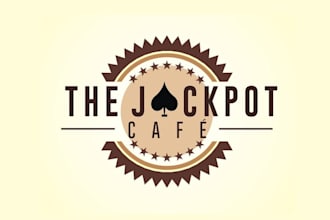 design jackpot cafe coffee theme logo