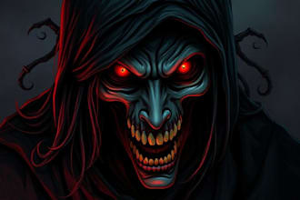 create a creepy fantasy horror character