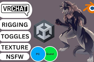 create a vrchat avatar model with rigging and expressions