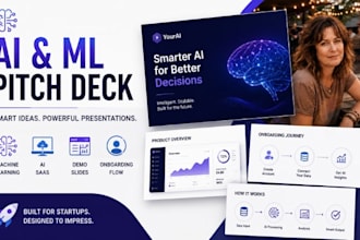 machine learning startup pitch deck, ai saas demo slides, product onboarding