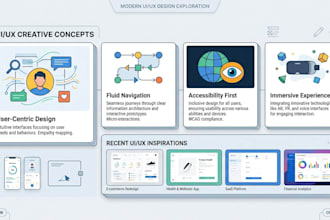 design UI UX with creative concepts
