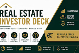 airbnb arbitrage property deck, real estate syndication investor slides expert