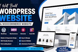 build wordpress website, woocommerce website, wordpress website development