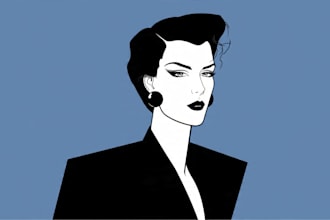 convert your photo into patrick nagel art