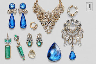 create fashion jewelry design sketch and illustration