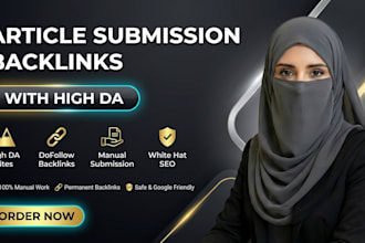 do SEO article writing and submit to 60 high da sites for quality backlinks