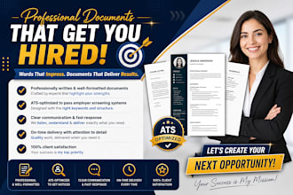 professionally design resume, CV and cover letter in ms word