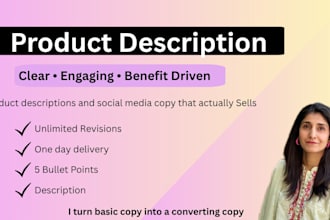 write skincare product descriptions and copy that sells