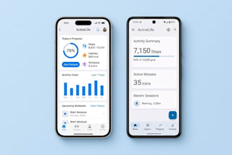 design ios and android app UI UX professionally