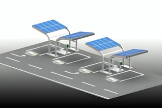 design solar charging docking station 3d cad prototype and poduct packaging