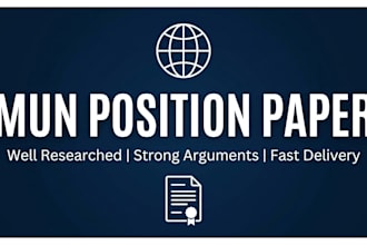 create a winning mun position paper tailored to your country