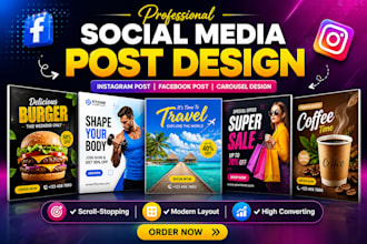 design social media post instagram post facebook post carousel design