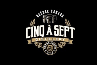 create old school twist logo for a craft distillery beer bar
