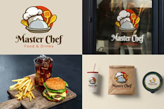 design a bakery restaurant cake cookies candy and food logo