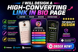 setup beacons, linktree, and taplink bio links within 1 hour