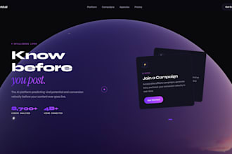 engineer a premium animated landing page with gsap