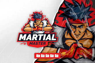 design modern unique karate, martial arts logo