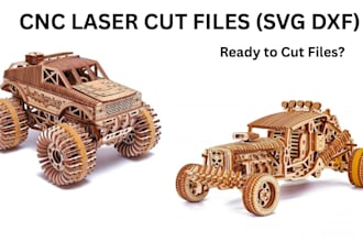 design cnc laser cut files, wooden puzzles, 3d models svg dxf