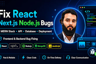 fix react nextjs nodejs mern stack bugs fast