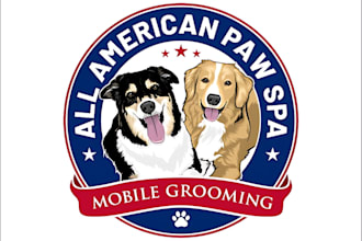 make attractive animal, dog training, cat, pet care logo and any graphic design