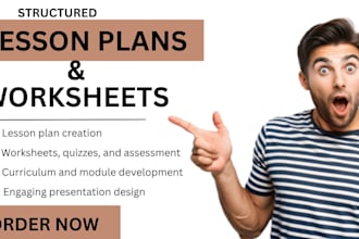 create lesson plan, course curriculum, presentation and course content
