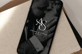 design minimal wedding logo, wedding monogram, and initials
