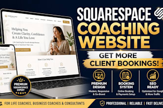design squarespace automated booking website for consultants
