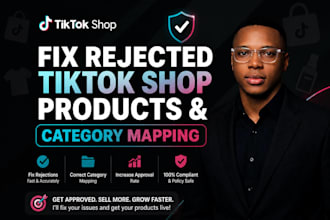 fix rejected tiktok shop products for approval, tiktok shop category mapping