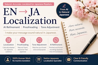 localize english content into natural japanese