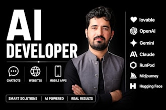 build ai websites, chat bot, ai mobile apps
