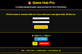 build a viral HTML5 game website with payment system