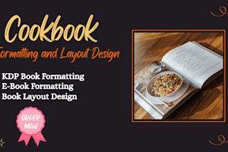 create a professional cookbook formatting and layout design