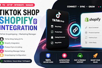 fix setup tiktok shop shopify integration tik tok dropshipping marketing manager