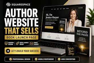 build your squarespace author website and high converting book launch page